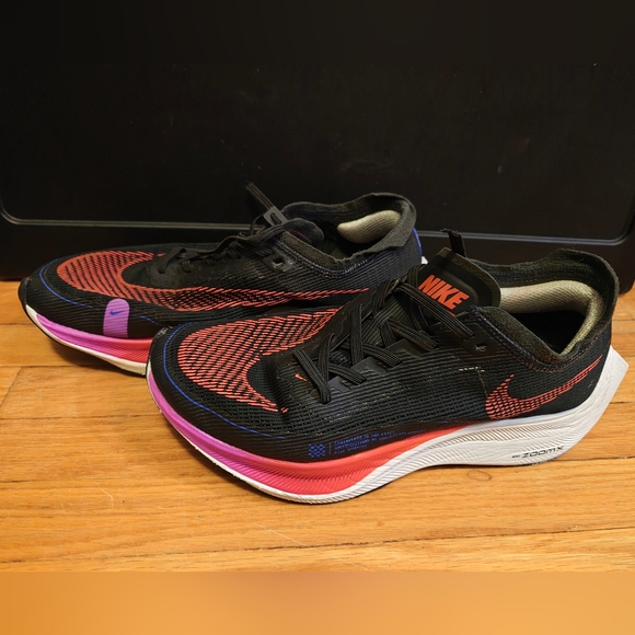 Nike Shoes - Nike ZoomX Vaporfly Next % 2 Black And Pink W9.5